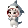 Емодзі Пушистые акулы 😇