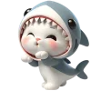 Емодзі Telegram «Пушистые акулы» 😘
