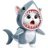 Емодзі Telegram «Пушистые акулы» 😱