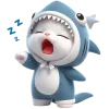 Емодзі Telegram «Пушистые акулы» 🥱