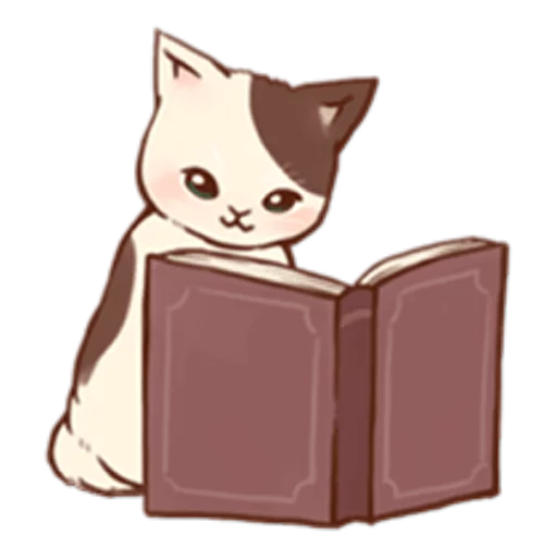 Telegram stiker «Kitten daily 🐈» 📖