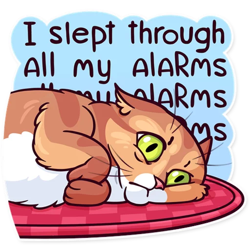 Telegram Sticker «Meme Cats» ⏰