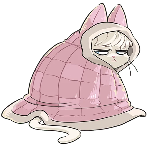 Кошечка Мия без текста Telegram stickers