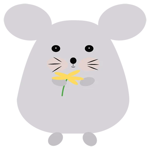 Cute mouse emoji 🌷
