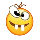 Retro Kolobok Emoji emoji 🤪