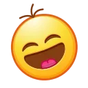 Стикер Retro Kolobok Emoji 😂