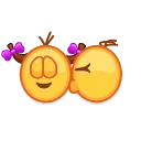 Стикер Retro Kolobok Emoji 😘