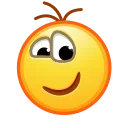 Стикер Retro Kolobok Emoji 😏
