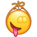 Стикер Retro Kolobok Emoji 😵
