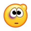 Стикер Retro Kolobok Emoji 🤕