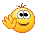 Стикер Retro Kolobok Emoji 👋