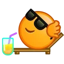Стикер Retro Kolobok Emoji 😎