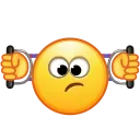 Эмодзи Retro Kolobok Emoji  🏋‍♂