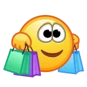 Стикер Retro Kolobok Emoji 🛍