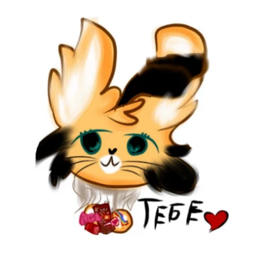 Telegram stiker «Кошка Пчелка» 😘