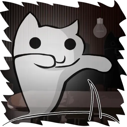 Telegram Sticker «Крёстный Котец» 👻