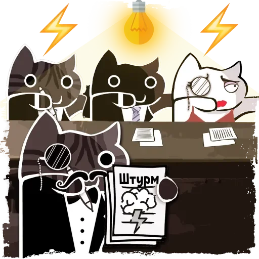 Telegram Sticker «Крёстный Котец» ⚡️