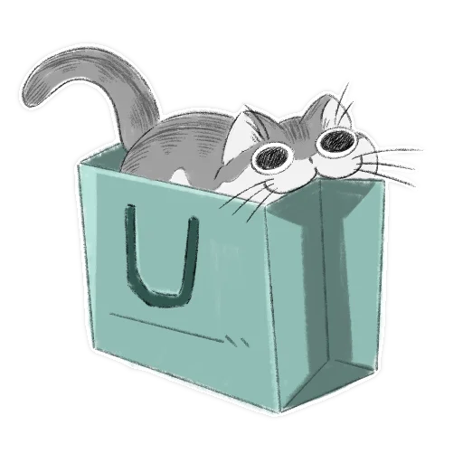 Telegram Sticker «Котик Кирюга» 👜