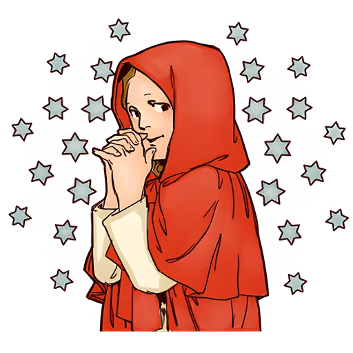 Telegram stiker «Красная шапочка» 😏