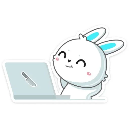 Стикер Telegram «Кролик Гоша» 😜