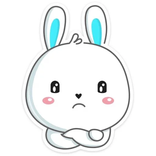 Telegram Sticker «Кролик Гоша» 😐