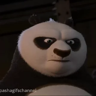 Эмодзи Кунг-фу панда  😯