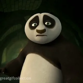 Эмодзи Кунг-фу панда  😨
