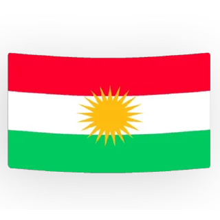 Kurdistan Flag 3D stiker ☀️