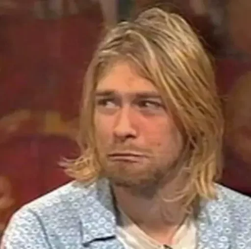 Эмодзи Kurt Cobain ☹️