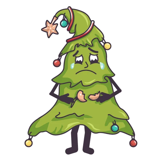 Telegram Sticker «Christmas tree» 😭