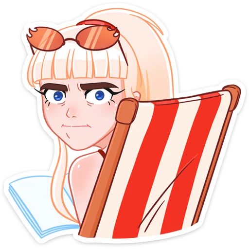 Telegram Sticker «Отдыхаем с Каталиной» ?