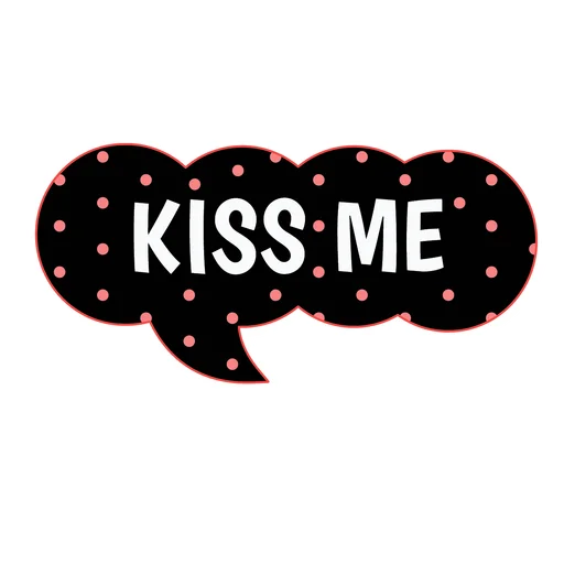 Стикеры телеграм Kiss me