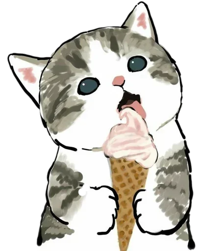 Telegram Sticker «Kittens mofu_sand» 🍦