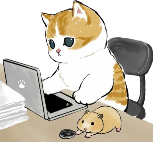 Стикер Telegram «Kittens mofu_sand» 💻