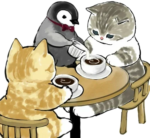 Эмодзи Kittens mofu_sand ☕️