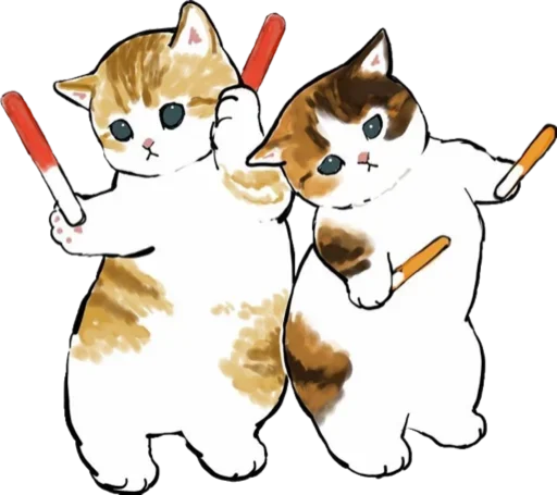 Емодзі Kittens mofu_sand 👯‍♀️