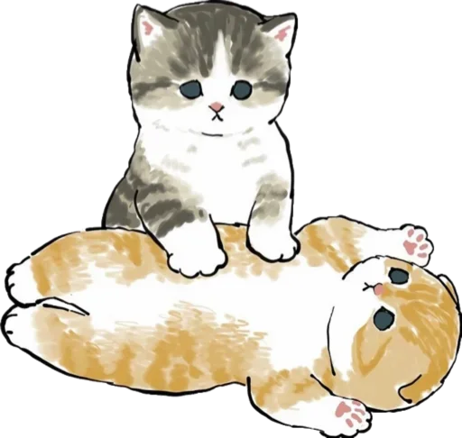 Kittens mofu_sand sticker 💆‍♀️