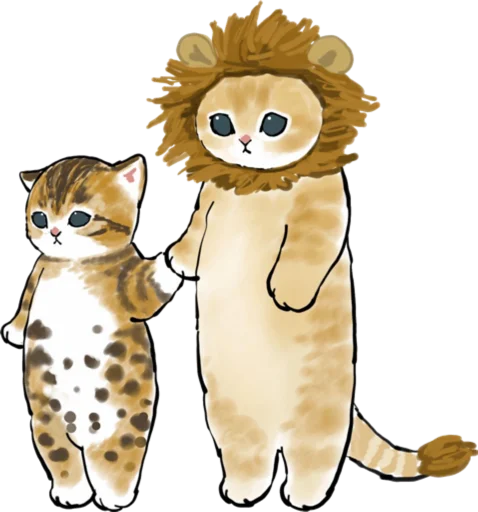 Telegram Sticker «Kittens mofu_sand 3» 🦁