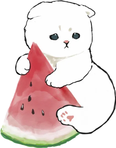 Telegram stiker «Kittens mofu_sand 3» 🍉