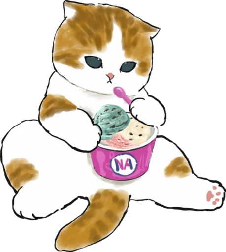 Стикер Telegram «Kittens mofu_sand 3» 🍧