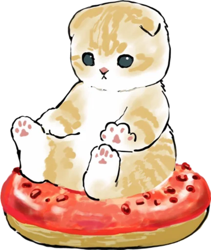 Стікер Telegram «Kittens mofu_sand 3» 🍩