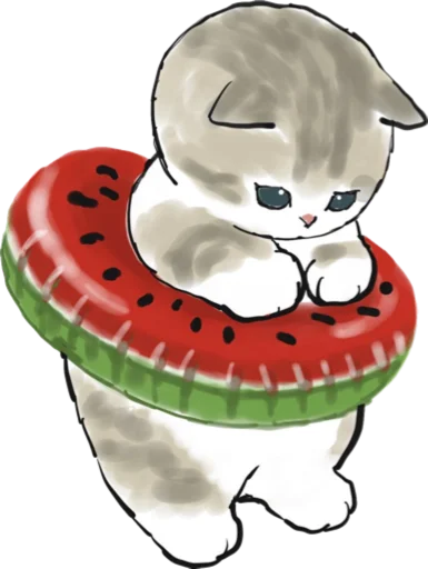 Емодзі Kittens mofu_sand 3 🍉