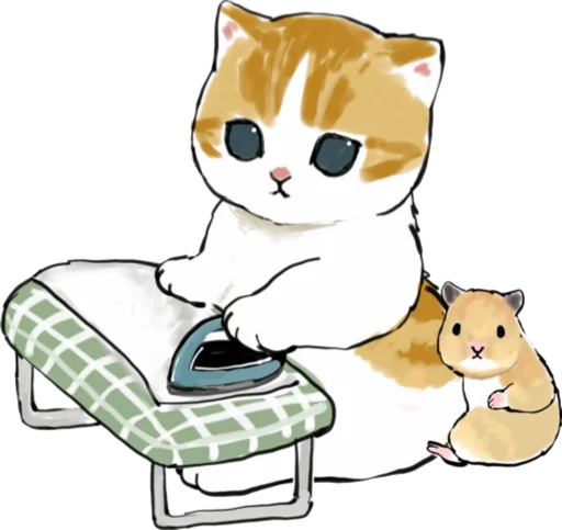 Стікер Telegram «Kittens mofu_sand 3» 🧺