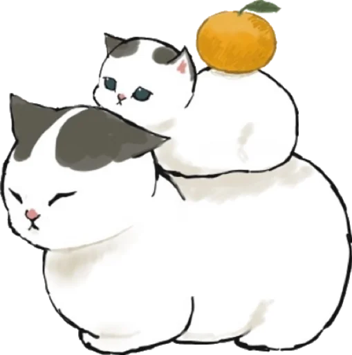 Kittens mofu_sand 3 emoji 🍊