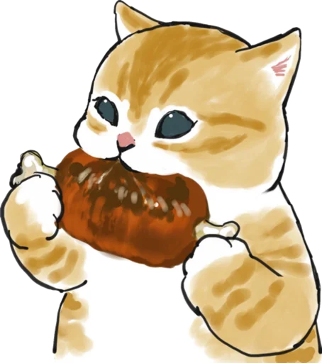 Telegram Sticker «Kittens mofu_sand 3» 🍖