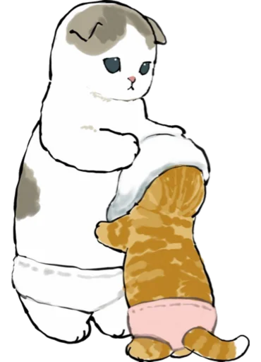 Kittens mofu_sand 3 stiker 🧼