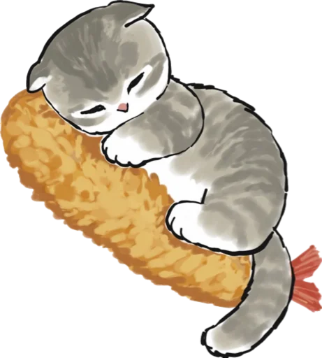 Эмодзи Kittens mofu_sand 3 🍤