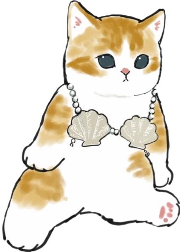 Стикер Kittens mofu_sand 3 🐚