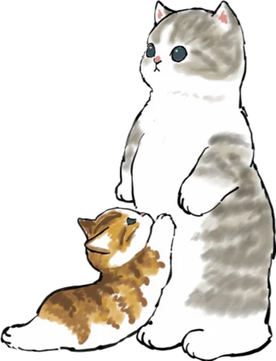 Telegram stiker «Kittens mofu_sand 3» 🤗