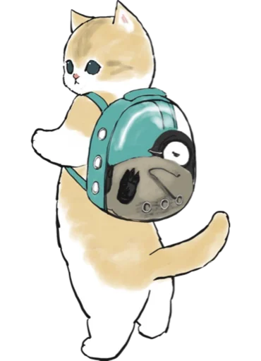 Telegram stiker «Kittens mofu_sand 3» 🐧